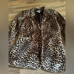 Libby Edelman velvet leopard blazer